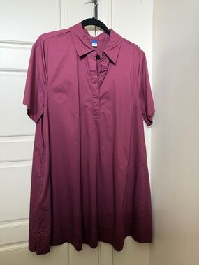 Old Navy women’s Short-Sleeve Polo in Berry dress